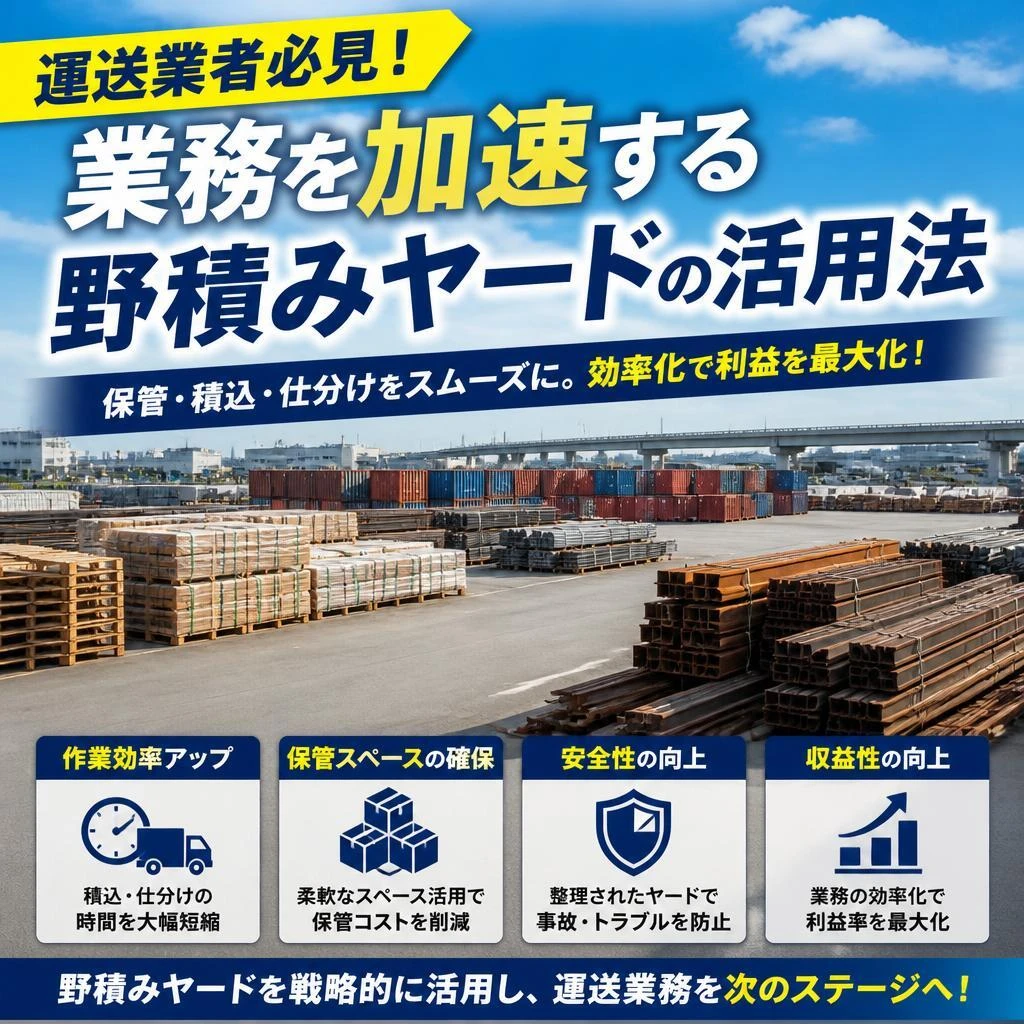 運送業者必見！業務を加速する野積みヤードの活用法