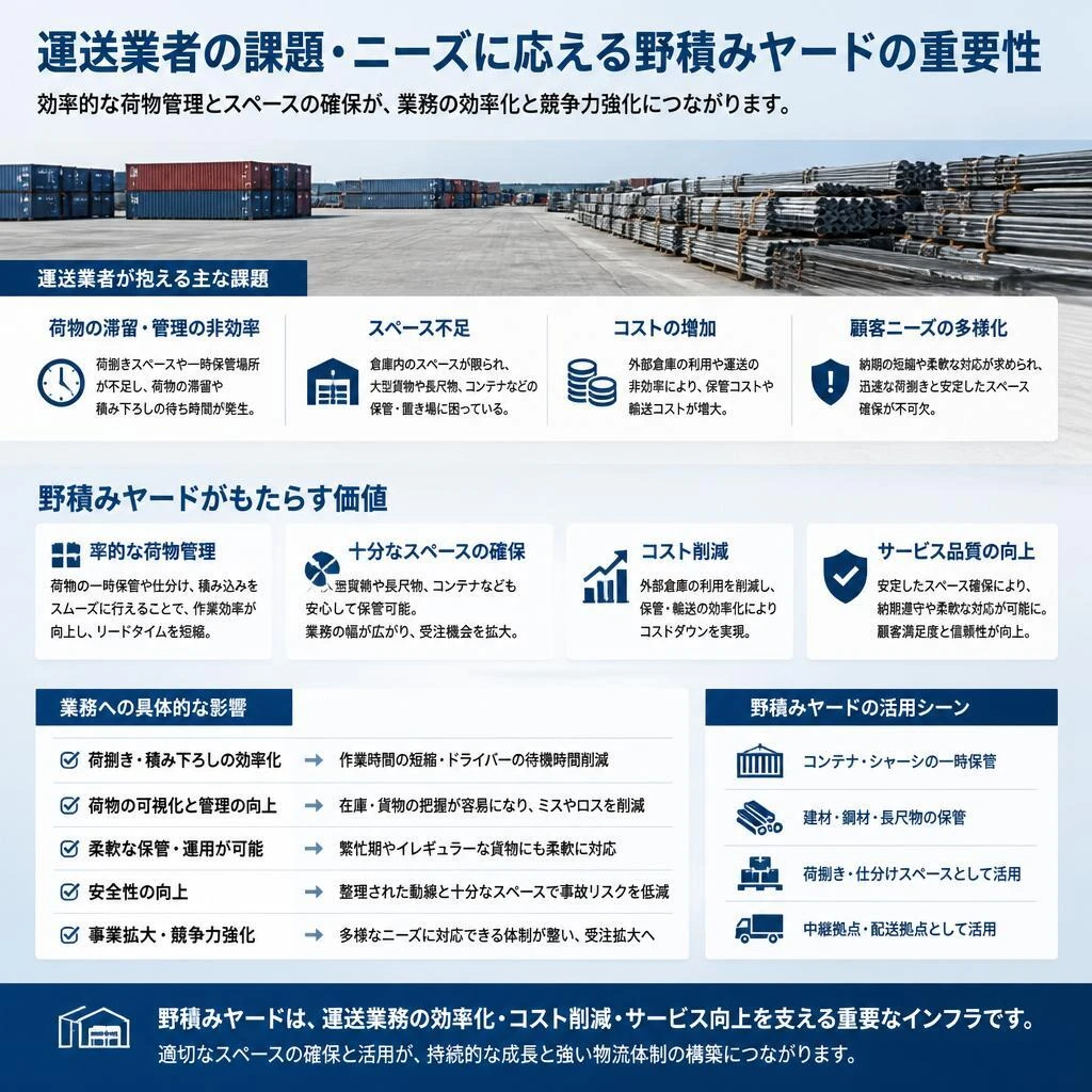 2. なぜ運送業者に野積みヤードが必要なのか？