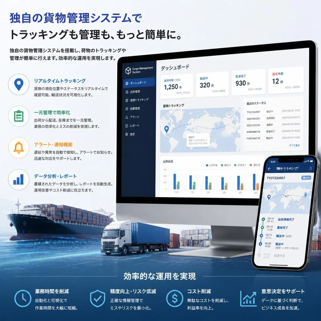 4. 使いやすい貨物管理システム